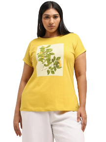 Yellow Printed T-Shirt