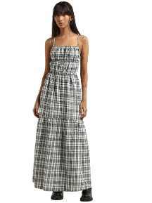 Black & White Checkered Maxi Dress