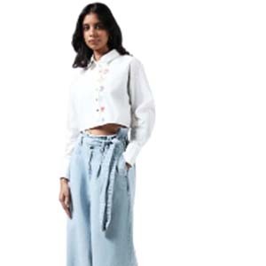 Light Blue Wide Leg - Fit High Rise Jeans