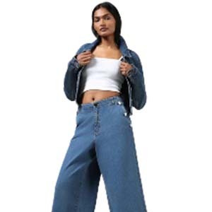 Mid Blue Wide Leg - Fit Mid - Rise Jeans