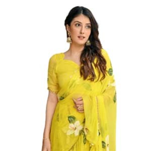 BUTTERCUP DRAPED SAREE WITH BLOUSE